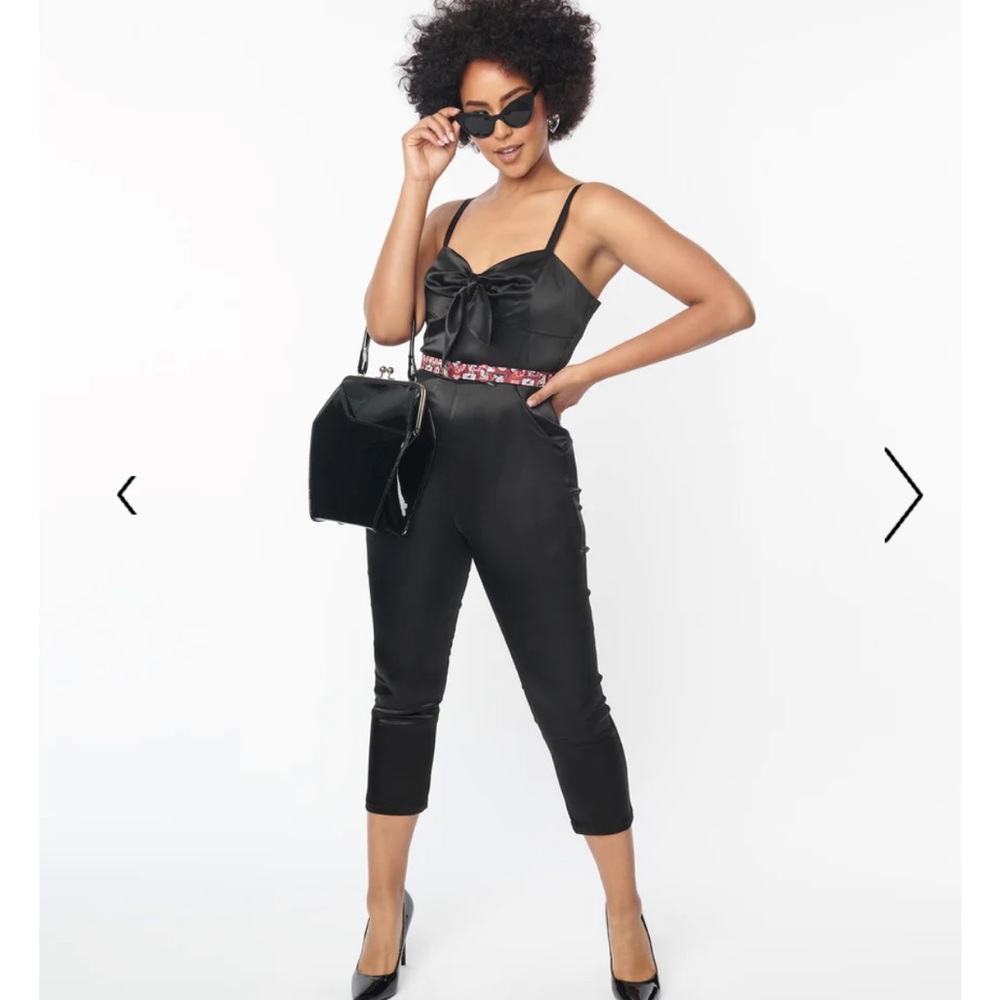 Black satin Betty boop one piece